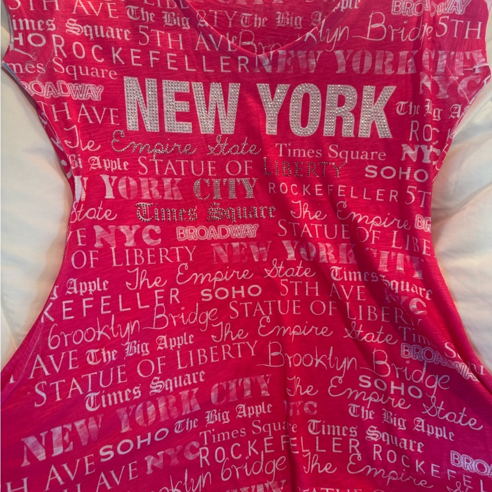 Pink New York Graphic Tank Top